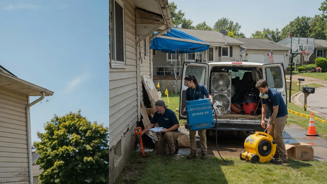 Ceiling Leak Cleanup in Caroline, WI near me